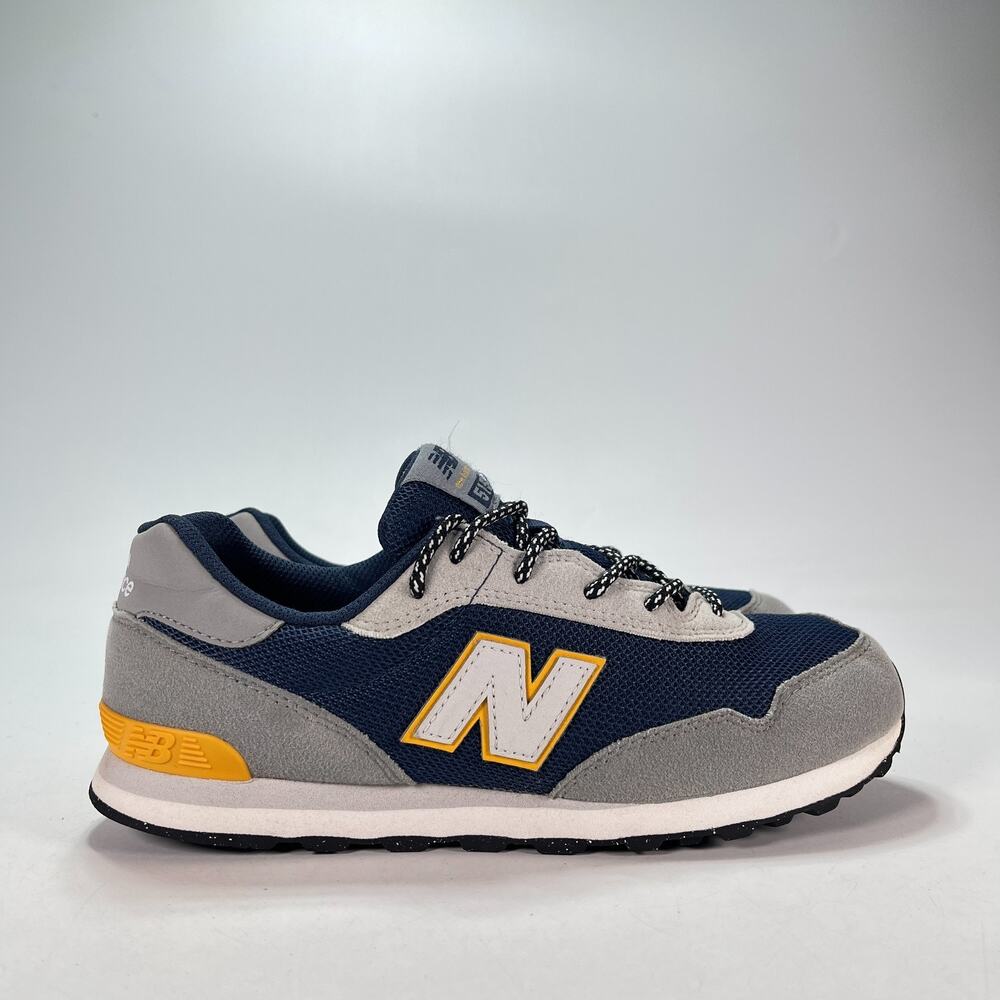 New Balance 515 Navy Gray Yellow Retro Shoes Sneakers GC515FY Youth Size 6